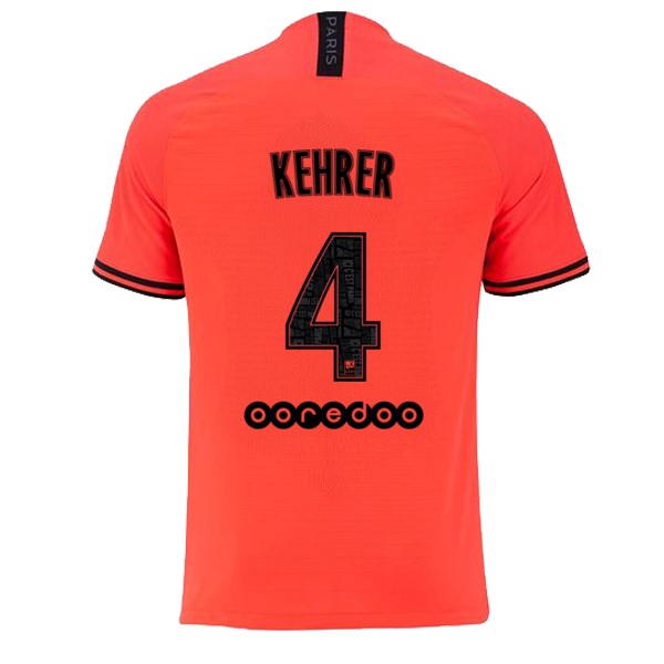 JORDAN Camiseta Paris Saint Germain NO.4 Kehrer Segunda equipación 2019-2020 Naranja